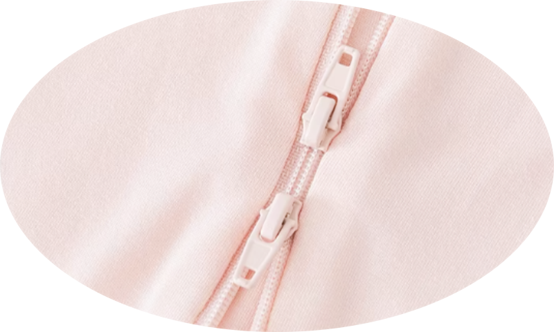 Diagonal Front Zipper