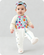Fruit Print Footed Baby Bamboo Romper