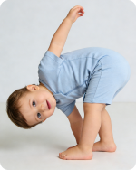 Short Sleeve Bamboo Baby Romper Blue