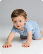 Short Sleeve Bamboo Baby Romper Blue