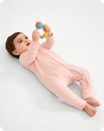 Solid Pink Long Sleeve Bamboo Baby Pajamas