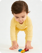 Solid Yellow Long Sleeve Bamboo Baby Pajamas