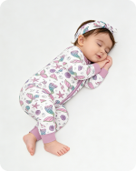 Mermaid Sea Print Bamboo Zipper Onesie