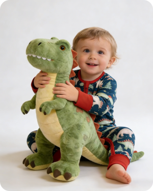 Playful Dinosaur Bamboo Baby Sleepers with Zipper