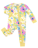 Sunny Floral Bamboo Baby Sleeper Zippered One-Piece