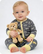 Bamboo Bodysuit Baby Grey Car Print