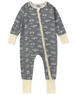 Bamboo Bodysuit Baby Grey Car Print