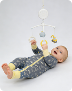 Bamboo Bodysuit Baby Grey Car Print