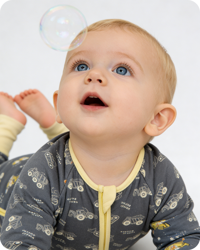 Bamboo Bodysuit Baby Grey Car Print