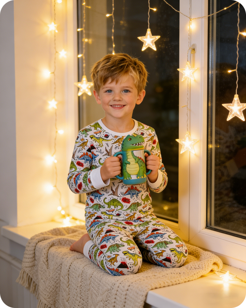 Dino Adventure Snug Fit Bamboo Pajamas