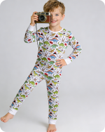 Dino Adventure Snug Fit Bamboo Pajamas