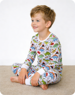 Dino Adventure Snug Fit Bamboo Pajamas