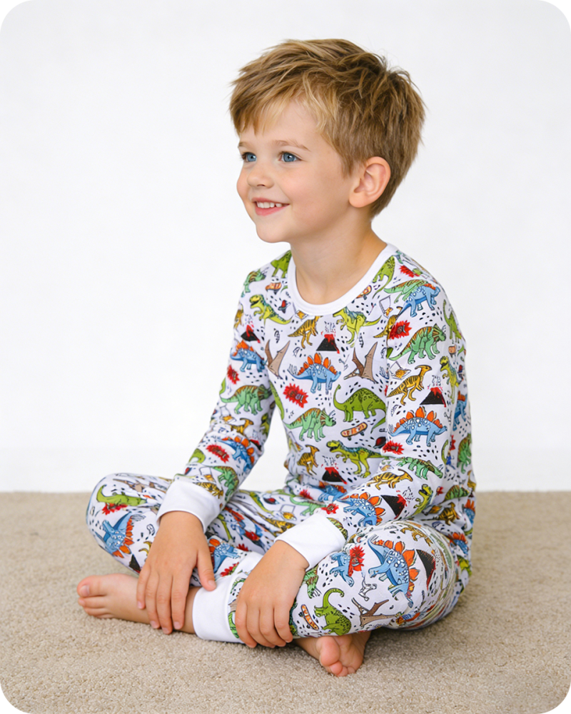 Dino Adventure Snug Fit Bamboo Pajamas