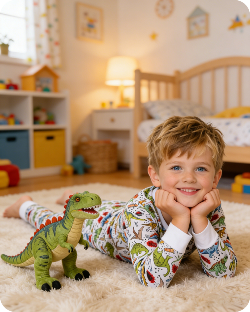 Dino Adventure Snug Fit Bamboo Pajamas
