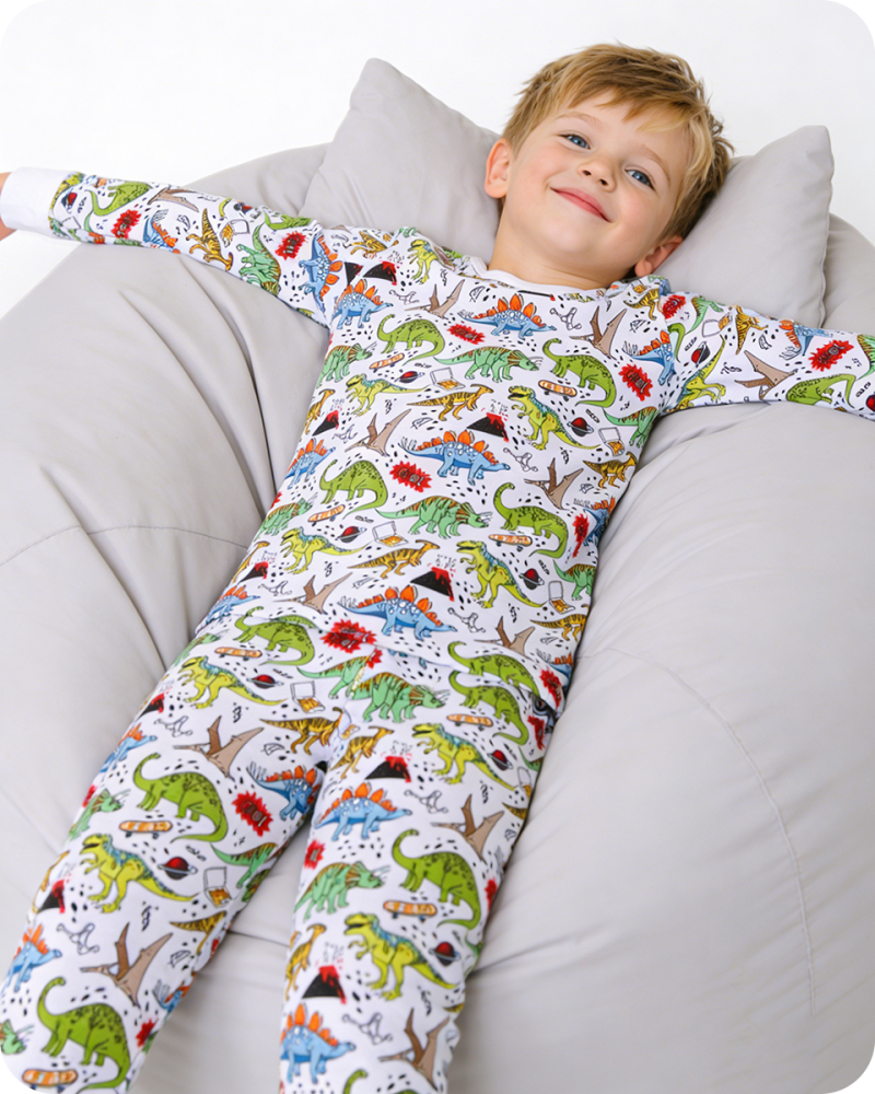 Dino Adventure Snug Fit Bamboo Pajamas