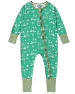 Reindeer Print Bamboo Baby Zipper Romper