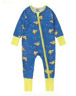 Rocket Cartoon Bamboo Pjs for Babies Dark Blue
