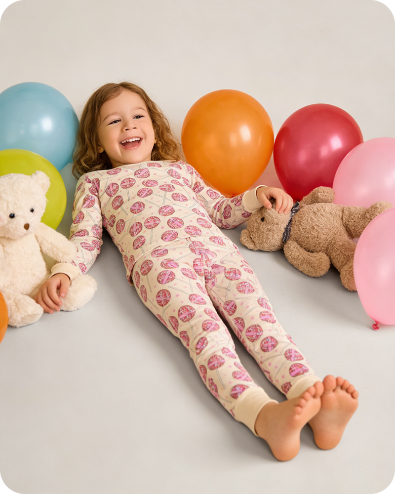 Sweet Lollipop Snug Fit Bamboo Pajamas