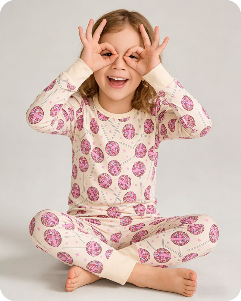 Sweet Lollipop Snug Fit Bamboo Pajamas