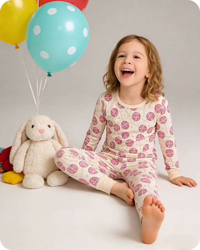 Sweet Lollipop Snug Fit Bamboo Pajamas