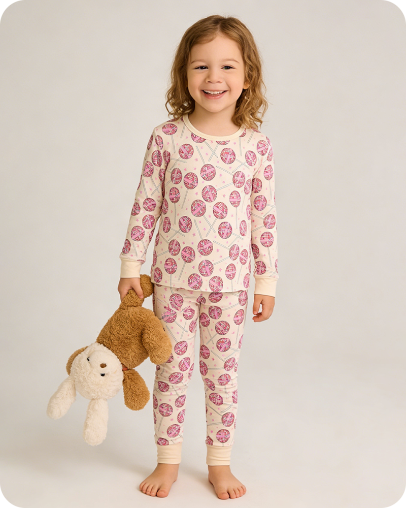 Sweet Lollipop Snug Fit Bamboo Pajamas