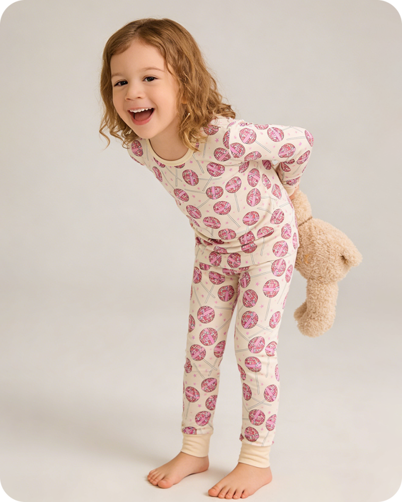 Sweet Lollipop Snug Fit Bamboo Pajamas
