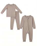 Bamboo Sibling Matching Pajamas Cocoa Brown