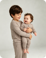 Bamboo Sibling Matching Pajamas Cocoa Brown