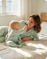 Breathable Bamboo Matching Sleepwear Leaf Print