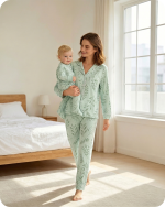 Breathable Bamboo Matching Sleepwear Leaf Print