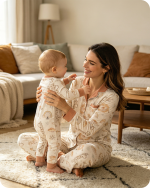 Cute Mommy and Baby Matching Set for Sensitive Skin