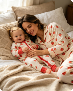 Mom & Baby Strawberry Bamboo Matching Sleepwear