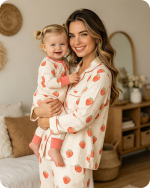 Mom & Baby Strawberry Bamboo Matching Sleepwear