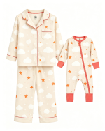 Mom & Daughter Cloud Star Bamboo Pajama Set