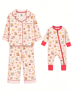 Mom and Daughter Matching Pajamas Cute Animal Print
