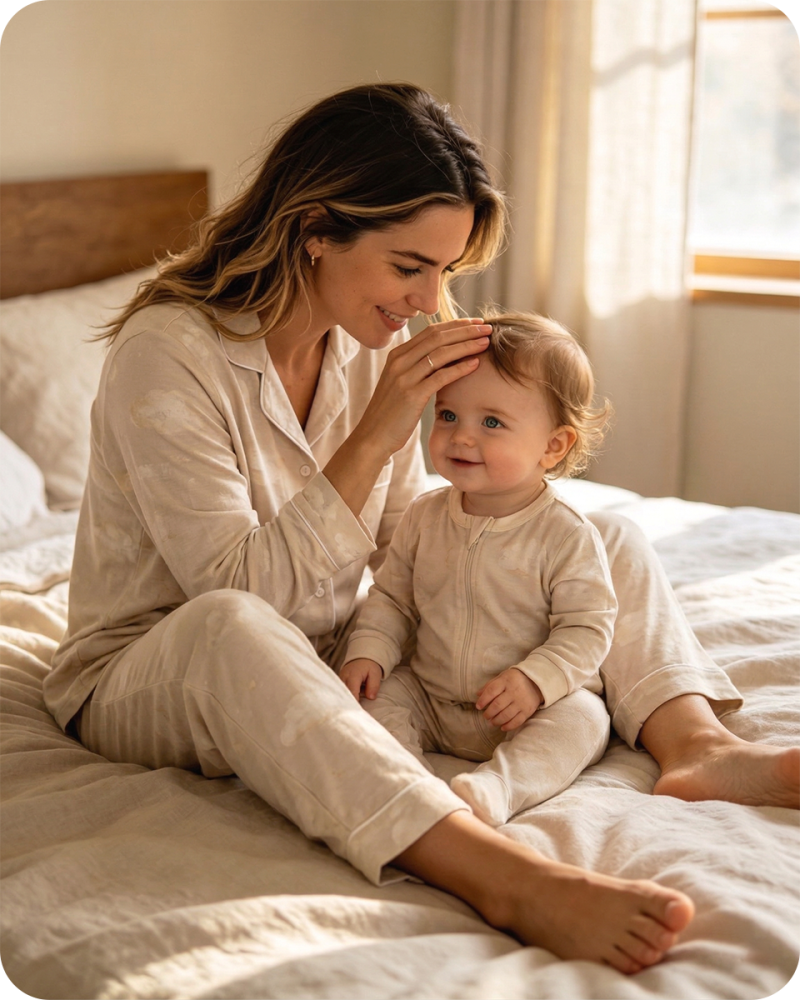 Soft Clouds Bamboo Matching Set for Mom and Baby
