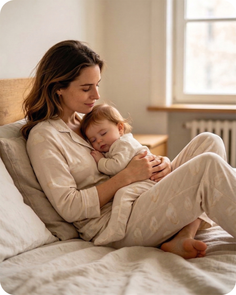 Soft Clouds Bamboo Matching Set for Mom and Baby