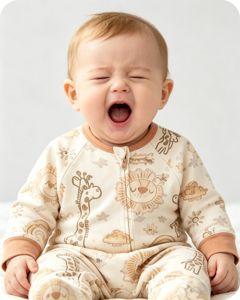 Baby Bamboo Sleepers Giraffe Cartoon Print