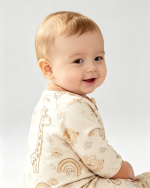 Baby Bamboo Sleepers Giraffe Cartoon Print