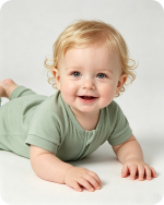 Bamboo Baby Shorty Zippy Romper Solid Green