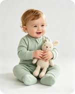 Bamboo Baby Sleeper Zip Footie Solid Green