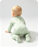 Bamboo Newborn Sleeper Soft Leaf Print