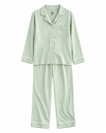 Bamboo Women’s Pajamas Set Solid Green