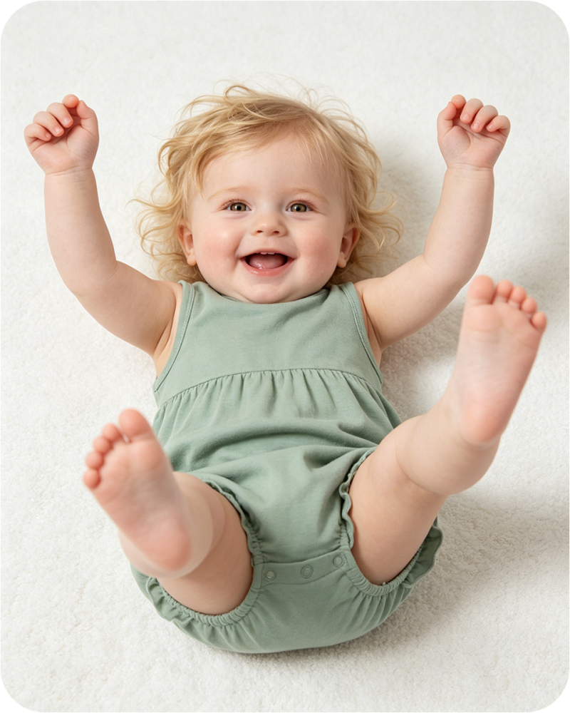Sleeveless Baby Bamboo Bubble Romper Solid Green (