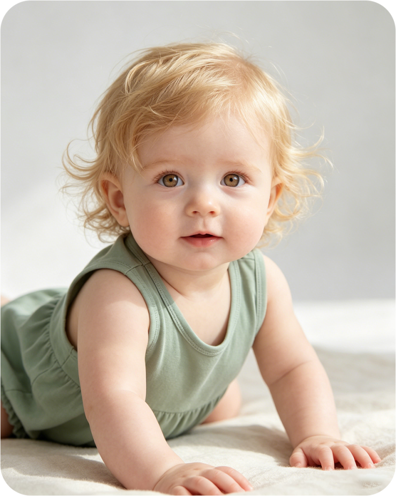 Sleeveless Baby Bamboo Bubble Romper Solid Green (