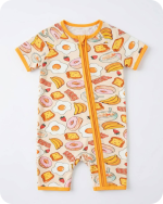 Bamboo Baby Romper in Breakfast Bliss