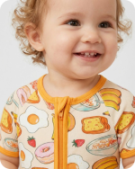Bamboo Baby Romper in Breakfast Bliss