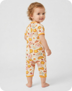 Bamboo Baby Romper in Breakfast Bliss