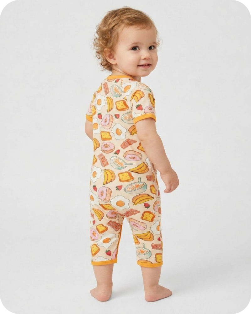Bamboo Baby Romper in Breakfast Bliss