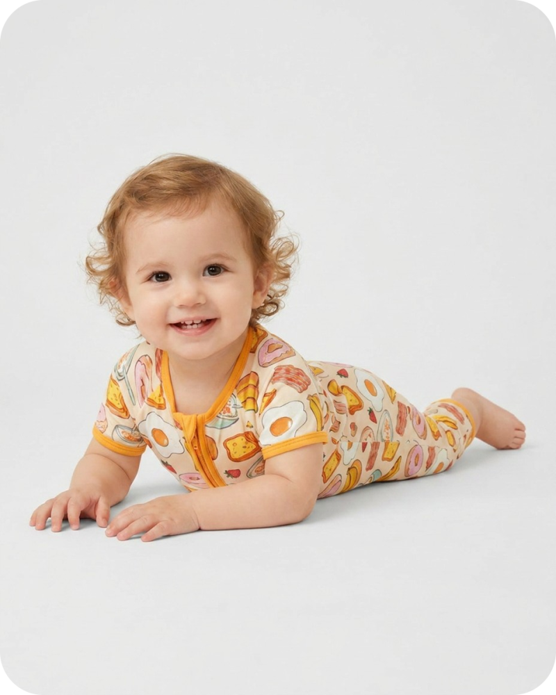 Bamboo Baby Romper in Breakfast Bliss